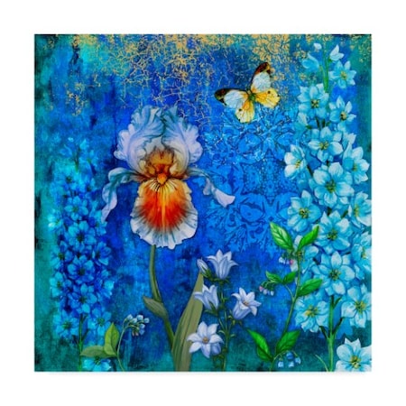 Maria Rytova 'Delphinium And Iris' Canvas Art,24x24